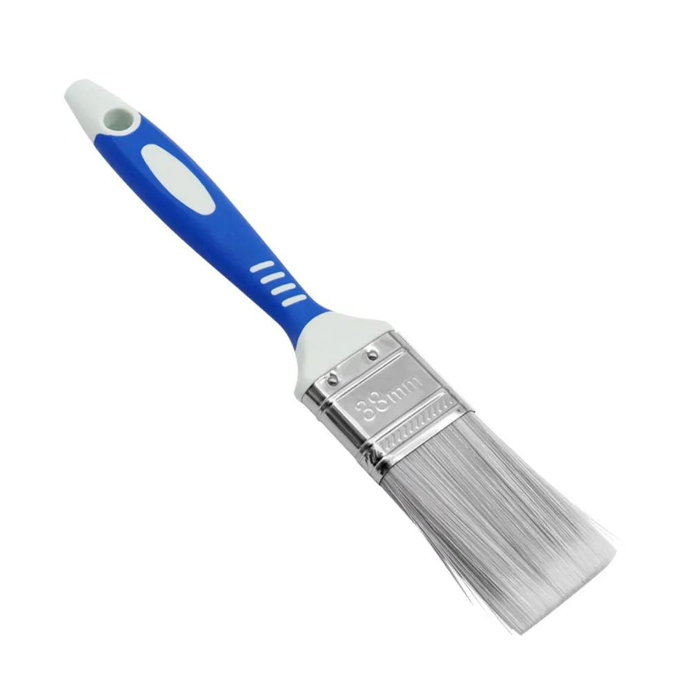 Durable PBT Multifunctional Paint Brush Stainless steel Blue Painting Brush Rubber Paint Brush Tool Flat Brush Water-Based Paint