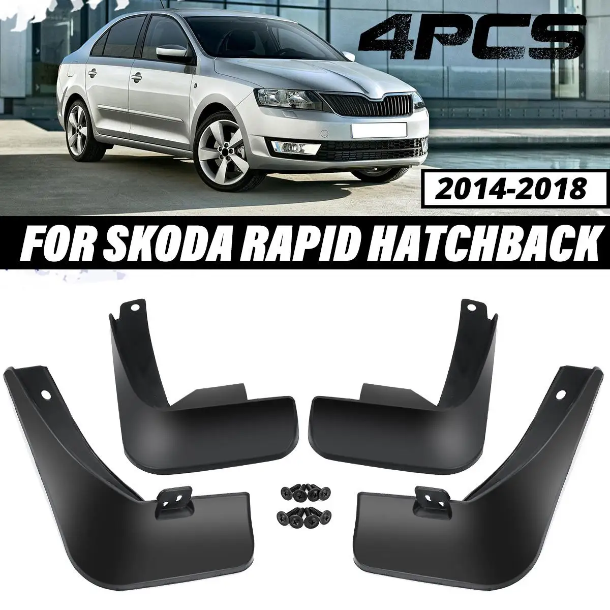 Car Mud Flaps Mudguards Fender Splash Guards Mud Guard For Skoda/Rapid 2013 2014 2015 2016 2017 2018 2019