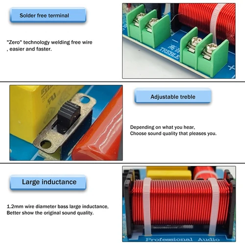 Imagen 2 del producto 2X PA-2A 450W divisor de altavoz de Audio de 2 vías divisor de frecuencia de graves agudos KTV etapa altavoz profesional Crossover
