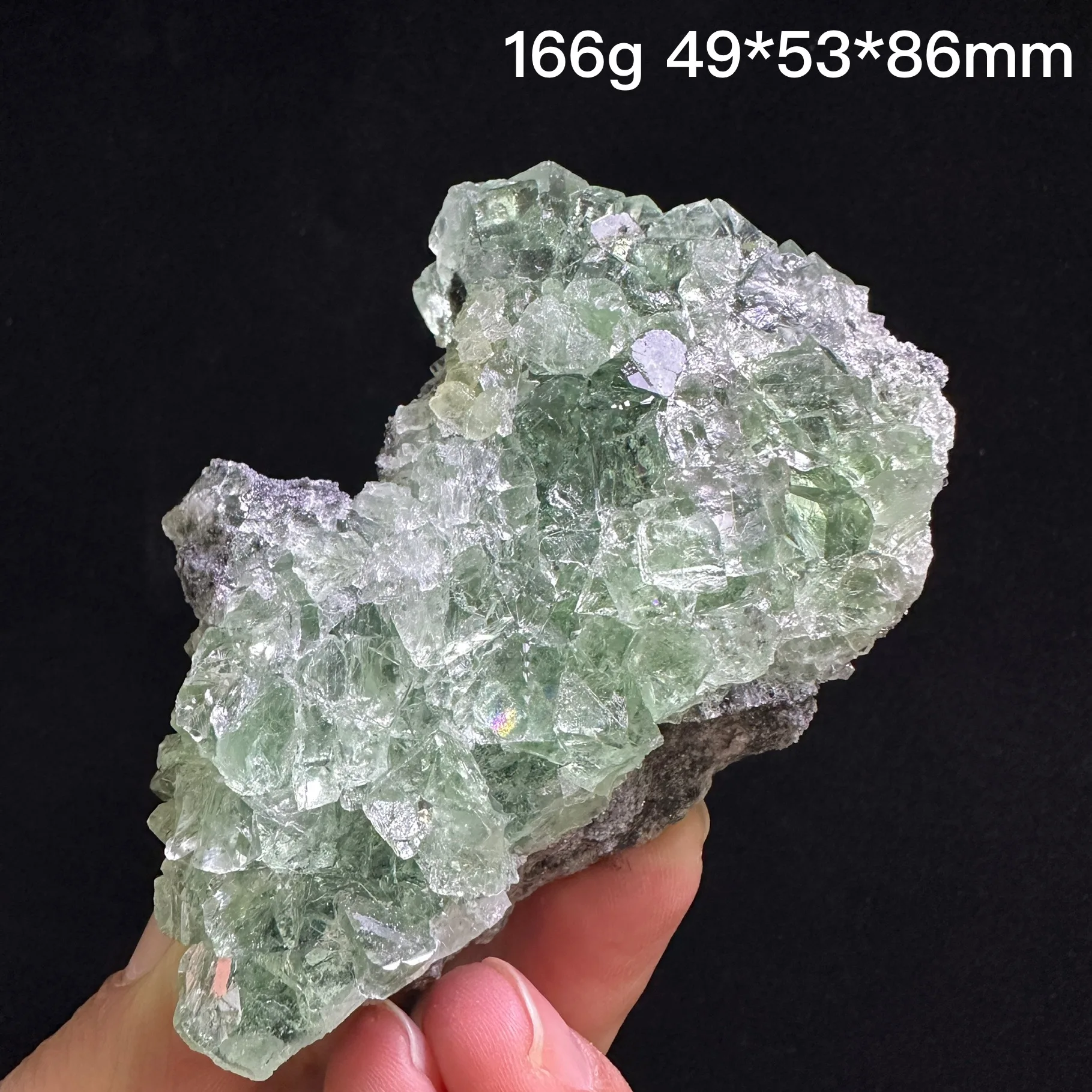 Natural fluorite Xianghualing green fluorite mineral specimen crystal quartz cluster rock gift treatment stone home decoration