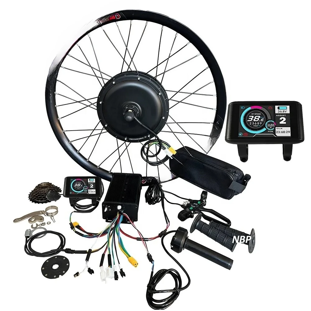 EE1 MTX39 Wheel 52V2000W 40A/45A Sine Wave Controller SW900 UKC1+ Colorful Electric Bike Bicycle Rear Hub Conversion Kit 26/27.5