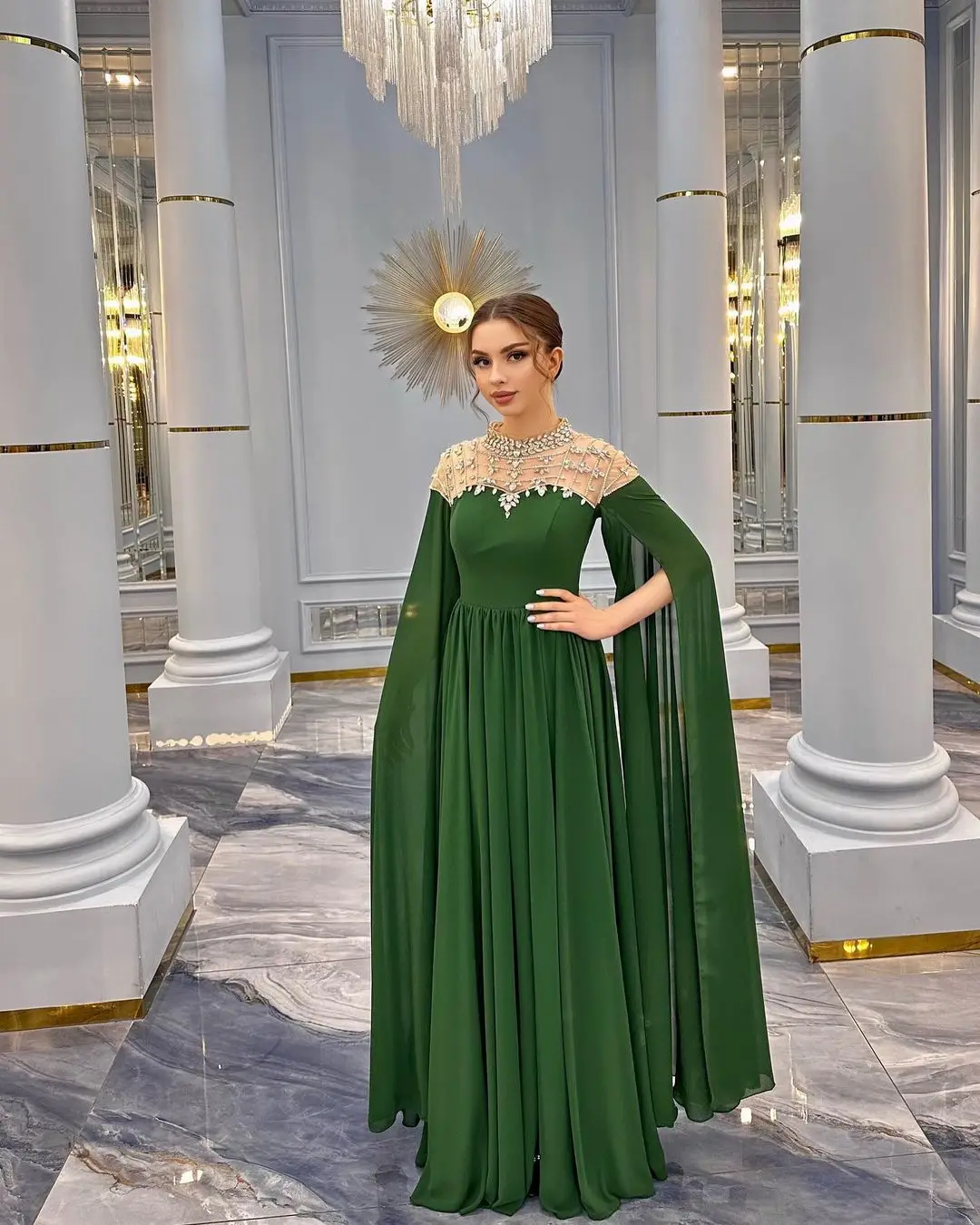 Luxury Evening Dresses Pleat Beading Prom Dresses A line Off The Shoulder Floor Length Saudi Arabia Women's Party Gowns Vestidos