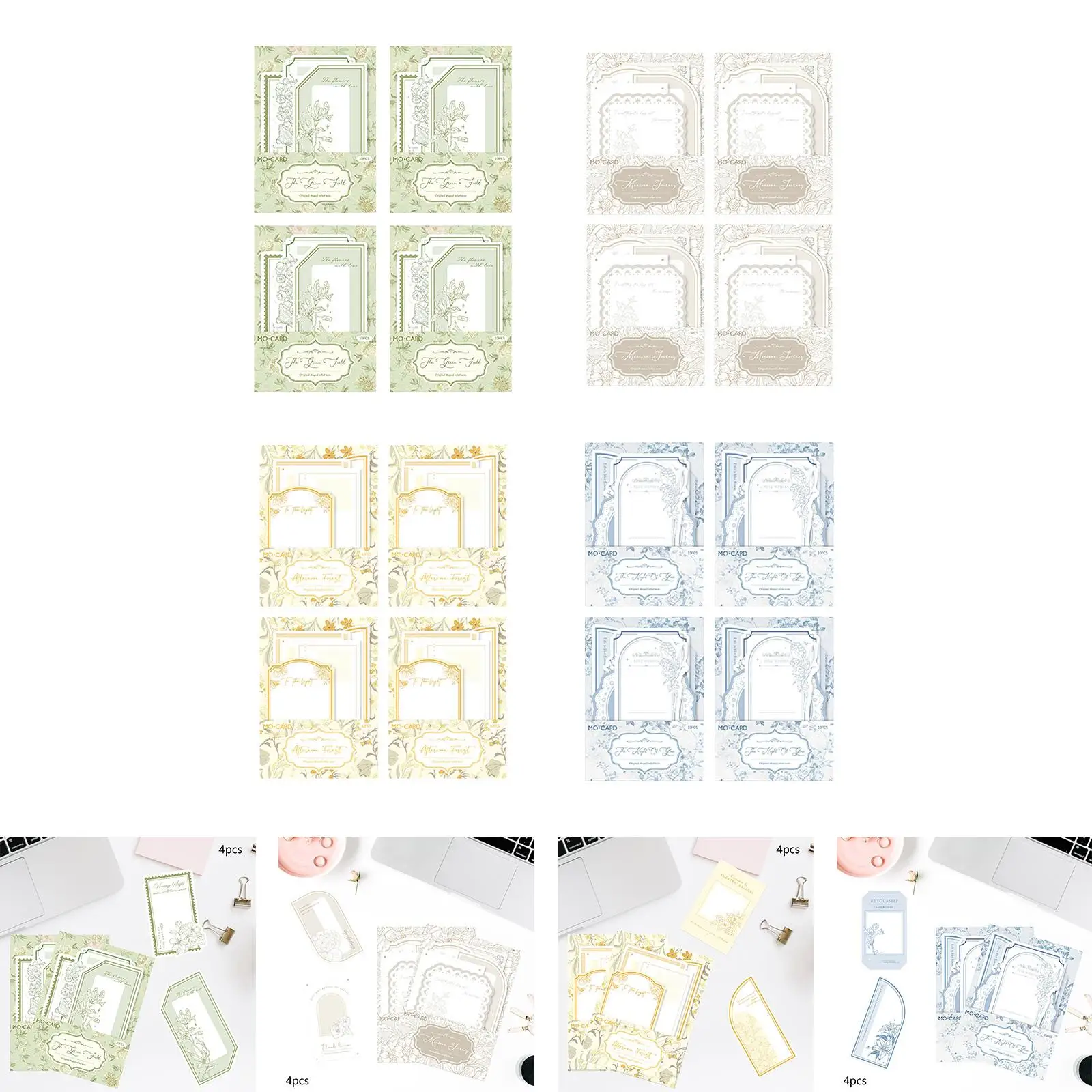 4 pezzi note in rilievo Appeal estetico etichette Decorative per Scrapbooking per feste fidanzamenti celebrazioni di nozze compleanni