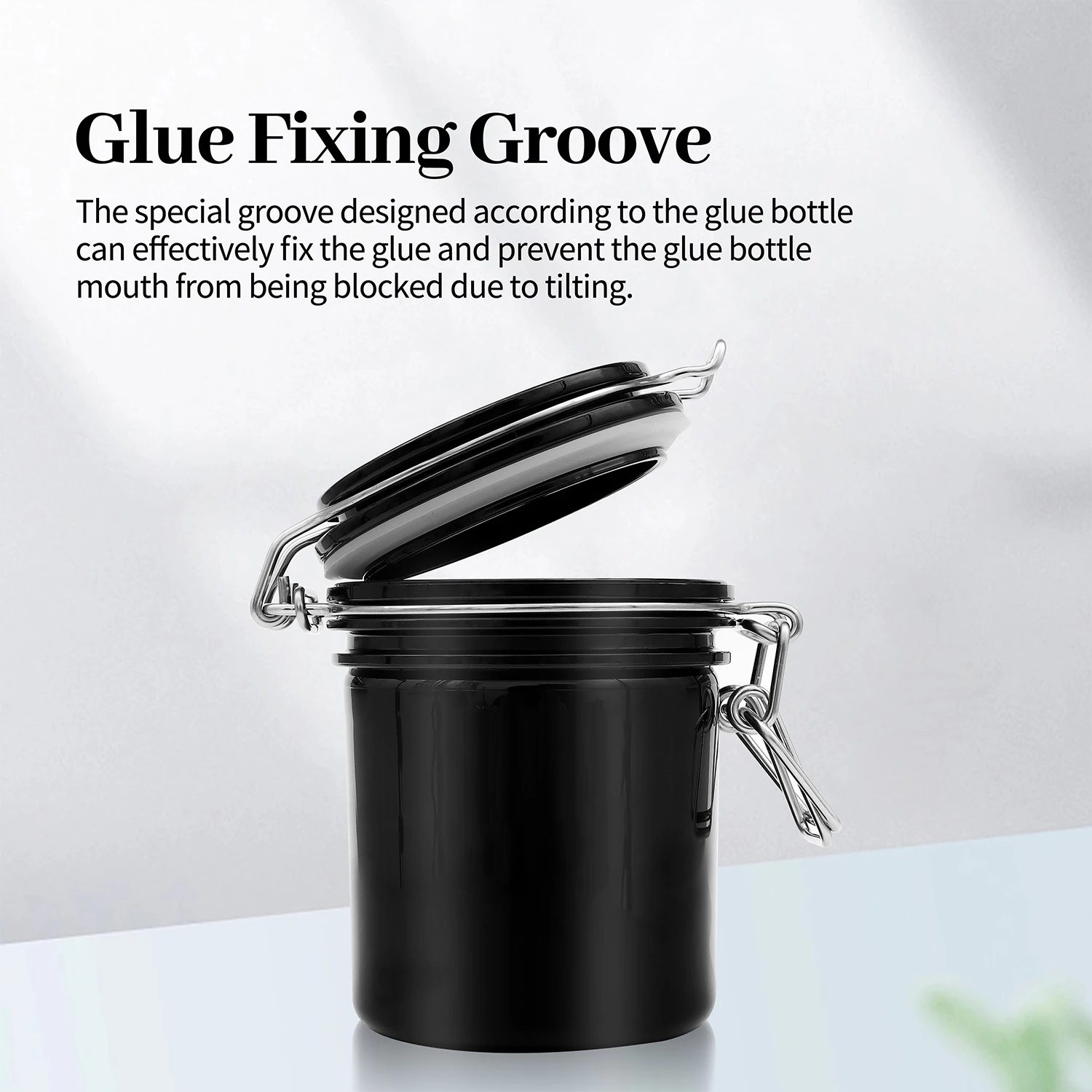 Xiaomi-まつげのり収納容器,まつげエクステ用接着剤ホルダー,接着剤,3つの接着剤ホルダー,密封された瓶,タンクボックス