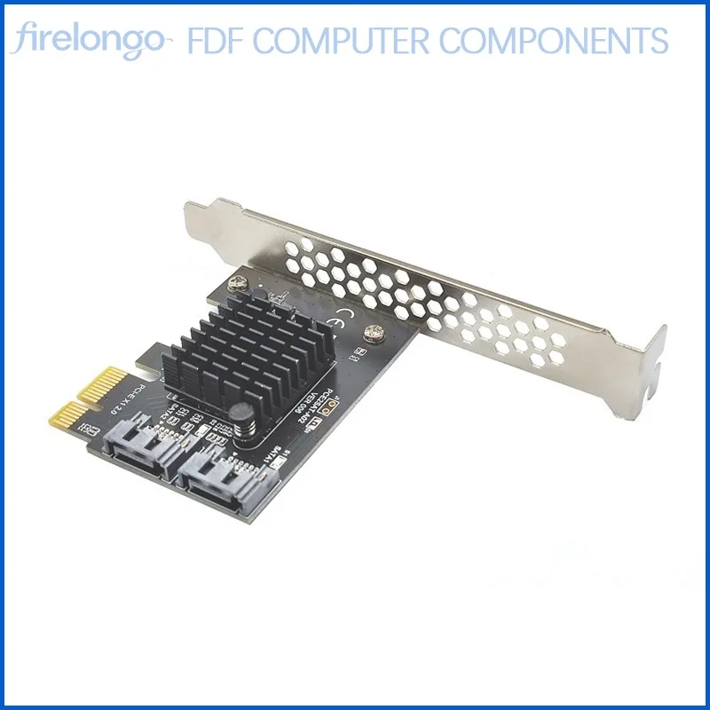 PCI-E to SATA 3.0 Expansion Card 2 Port 6G Adapter for IPFS Hard Drive ASM1061 Controller