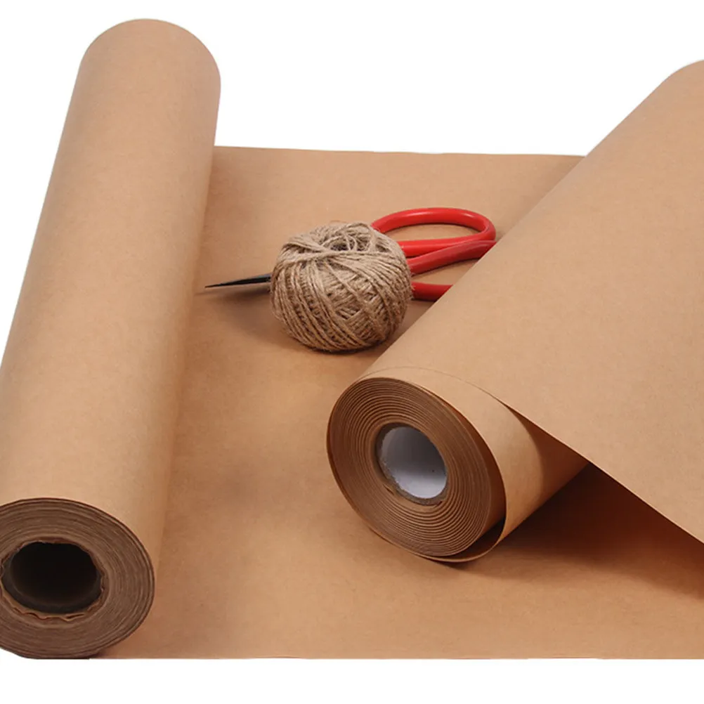 1 Roll Premium Kraft Paper Roll Smooth Surface Gift Wrapping Paper for DIY Craft Flower Bouquet Packaging Gift Box Decor