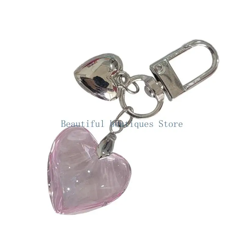 U4LF Joyas hechas a mano Hermosa Key Rings Fashion Heart Keychain Love Rings Bag Pendse para cualquier ocasión