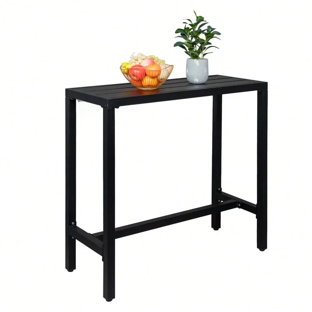 

Bar Table Iron With Adjustment Knob Patio Bar Table Black