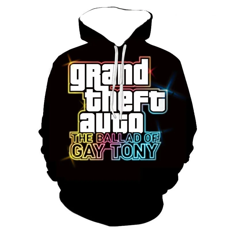 New 3D Print Grand Theft Auto Game Gta 4/5 Printed Hoodies Men Women Children Cool Hooded Sweatshirt Boy Girl Kids Pullover