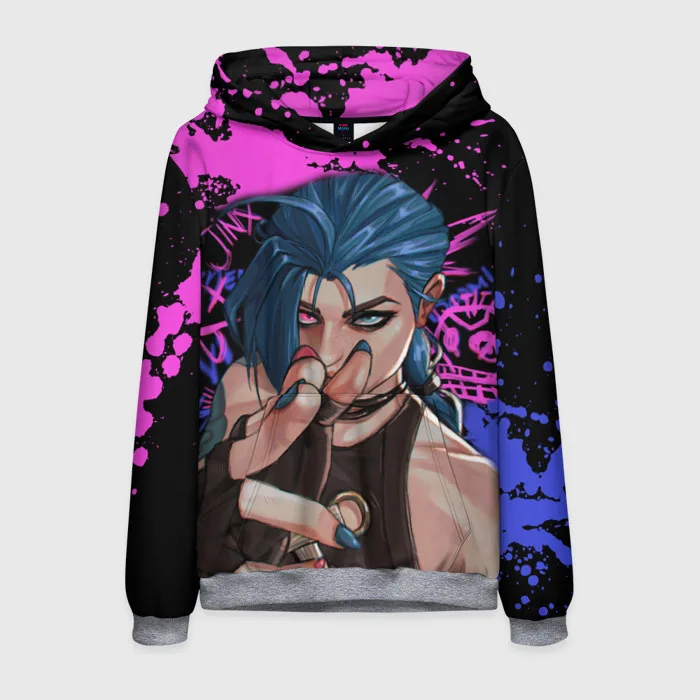 New Men's Hoodies Anime Arcane League Jinx Graphic Sweatshirt 3D Print Men Women Tracksuit Pullovers Harajuku Hoodie Y2k Clothes