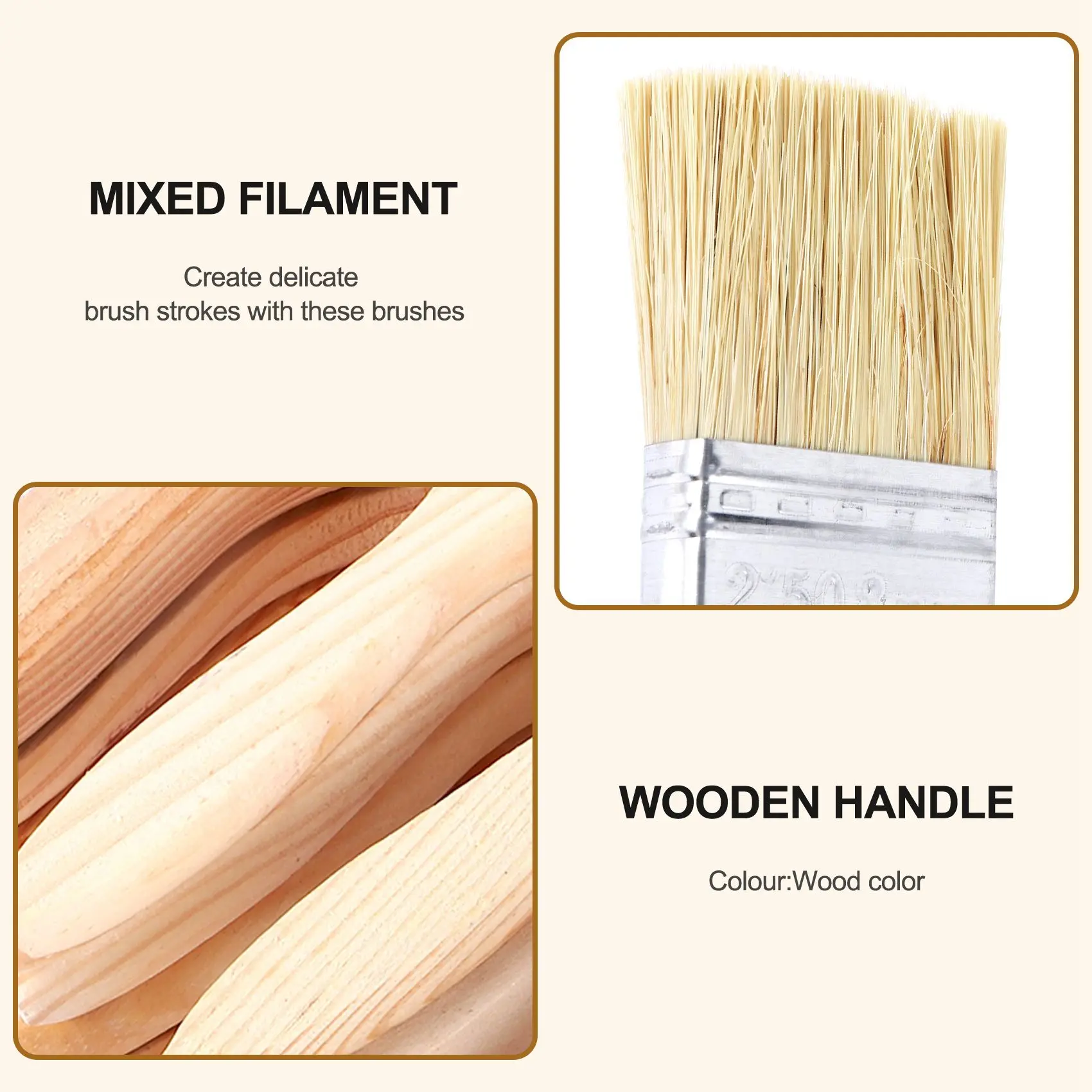 

ABFA 24 Pack of 2 Inch (48mm) Paint Brushes and Chip Paint Brushes for Paint Stains Varnishes Glues and Gesso