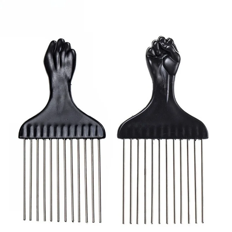 

Пластиковая расческа для стрижки волос с большой основной частью и острой стальной иглой для укладки волос, прочная и долговечная.