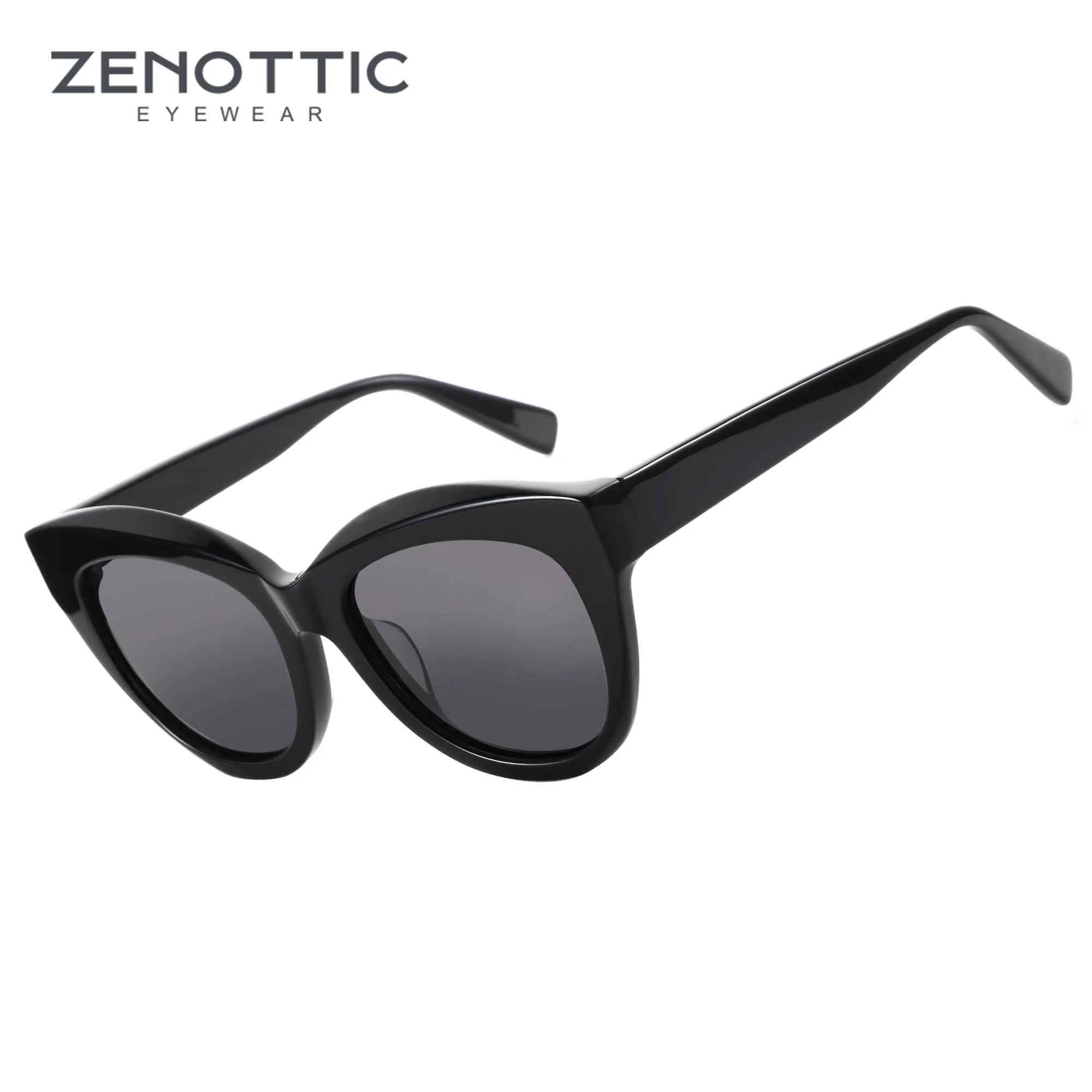 

ZENOTTIC Butterfly Acetate Polarized Sunglasses Women Thick Frames UV400 Protective Sunglasses for Outdoor Shopping Fashion Wear