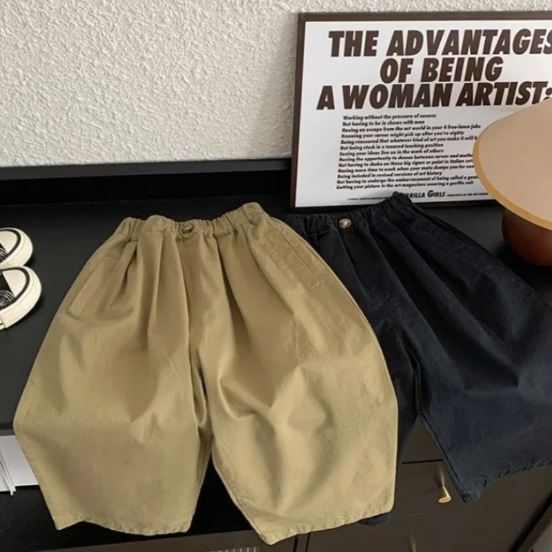 한국 아기 소년 운동복 어린이 가을 긴 바지 어린이 소년 스포츠 솔리드 컬러 바지 유아 팬티 유아 봄 바지