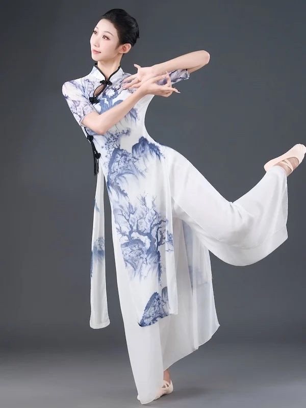 Elegant Classical Chinese  Dance Costume Women's Practice Suit New Chinese Style Performance Clothing