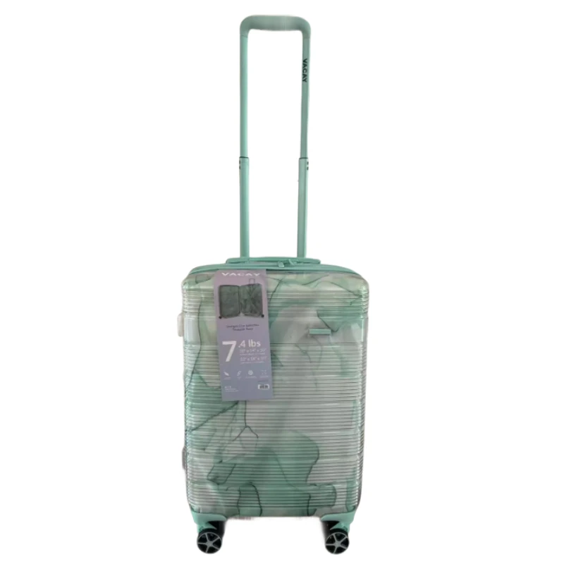 

Transparent PC Expandable Carry On Luggage Suitcase with 360° Spinner Wheels, No Lock
