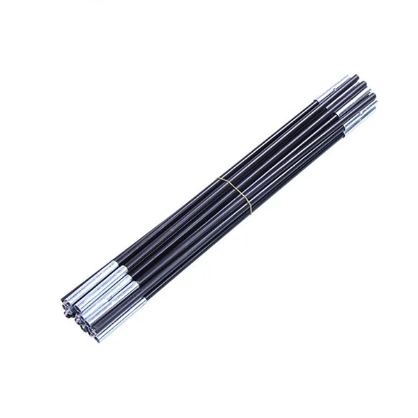 

2Pcs Tent Pole Fiberglass Black Replacement Set Lightweight Durable Camping Hiking Trekking Support Bar Tent Pole Kit