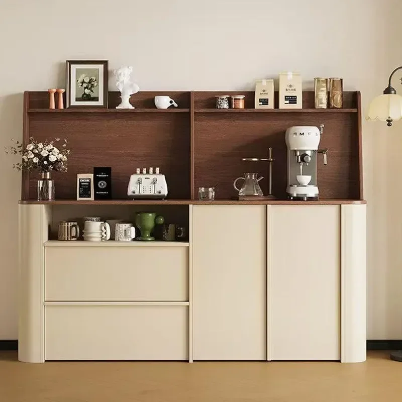 Cream Style Dining Side Cabinet Wall Mounted Integrated Storage Locker Living Room Tea Cabinet Small Apartment ENF Grade