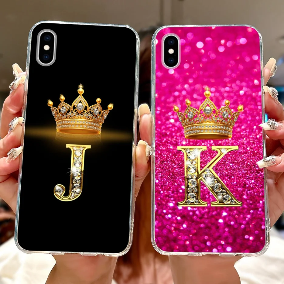 For Apple iPhone X XR XS Max Case New Letters Cover Clear Silicone Soft TPU Phone Case For Apple iPhone XS Max iPhoneX XR Fundas