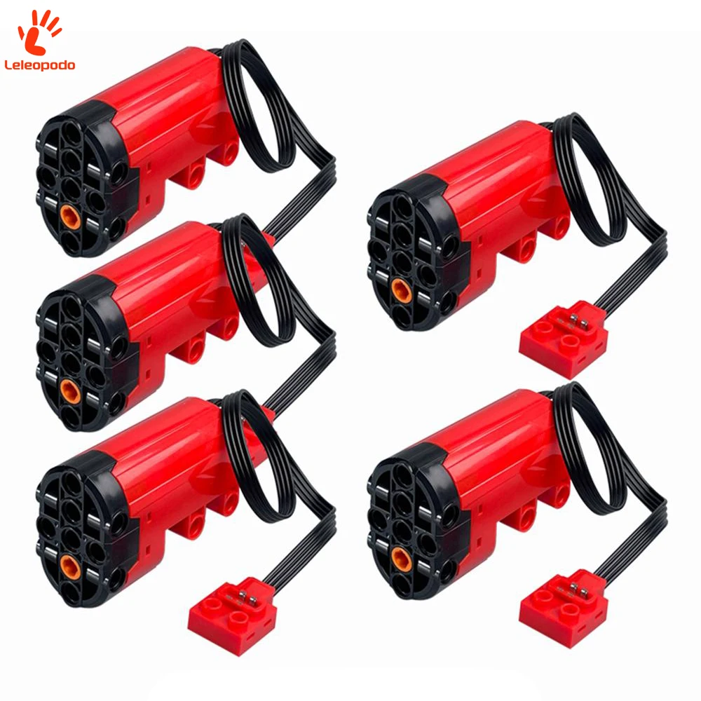 1/2/5/10PCS New Technical MOC Power Functions Parts Red Enhanced 88004 Servo Motor High Speed DIY Building Block Toy Accessories