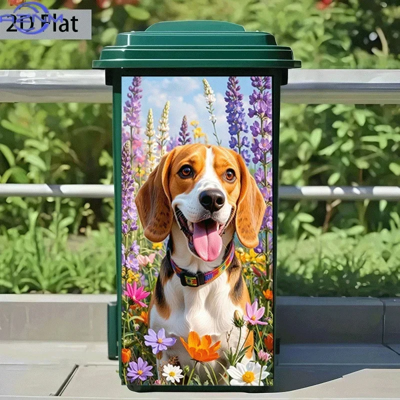 2D Printed Decorative Sticker Trash Can Art Decal