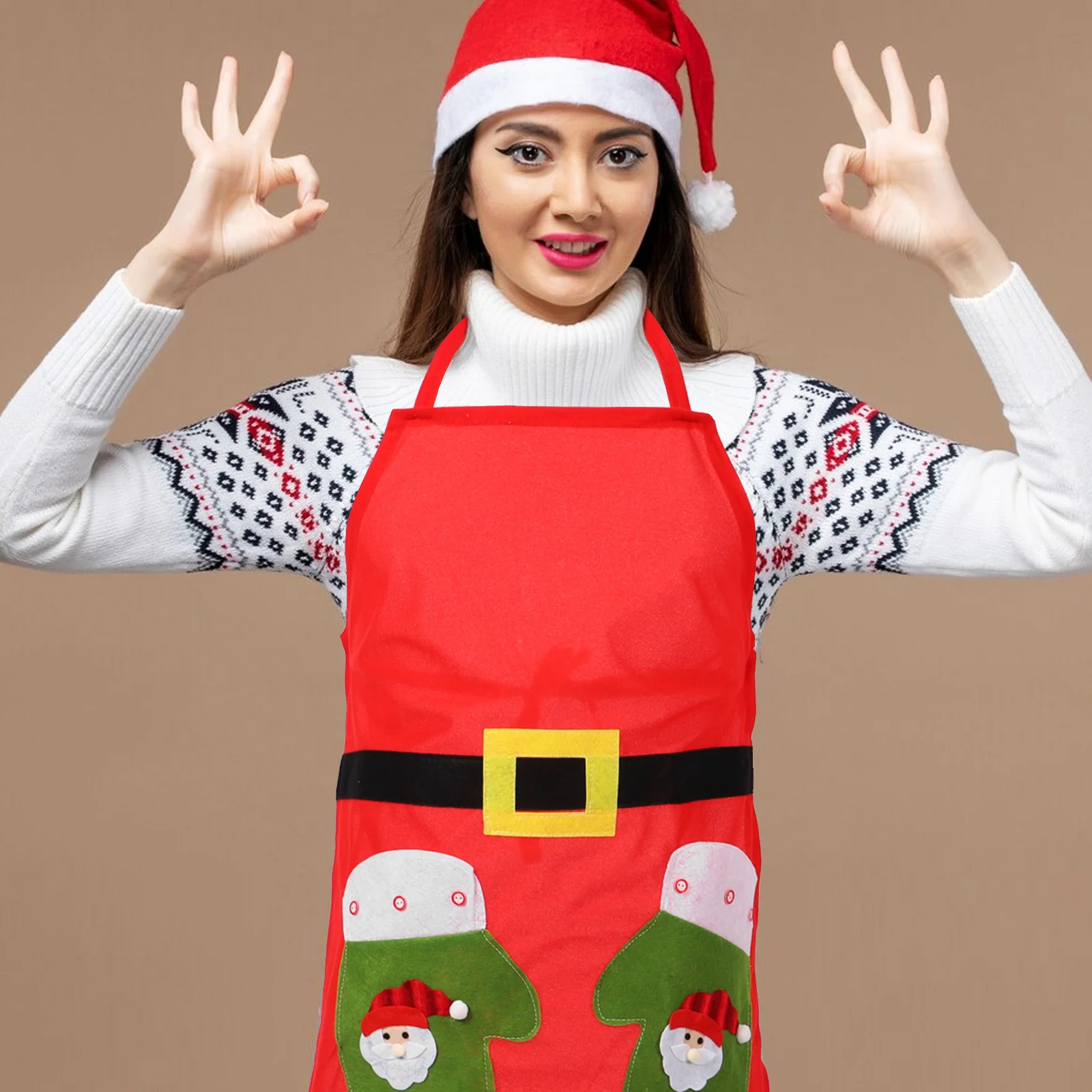 

Adventurous Gourmet Apron Dinner Printed Kitchen Christmas Baking Cooking Cloth