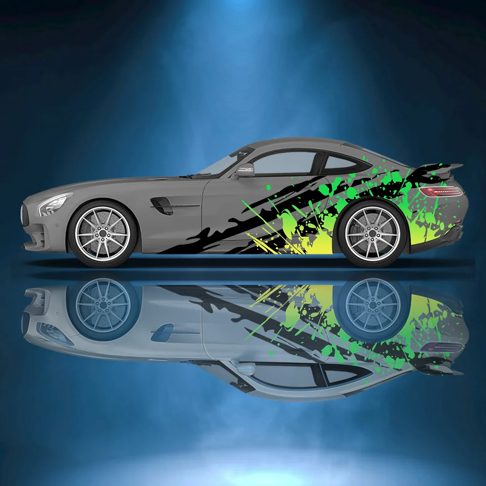 

Curved Line Dot Spray Sticker Car Full Body Floral Decoration Covering Scratches Protect Car Sticker Waterproof Car Vinyl Wraps
