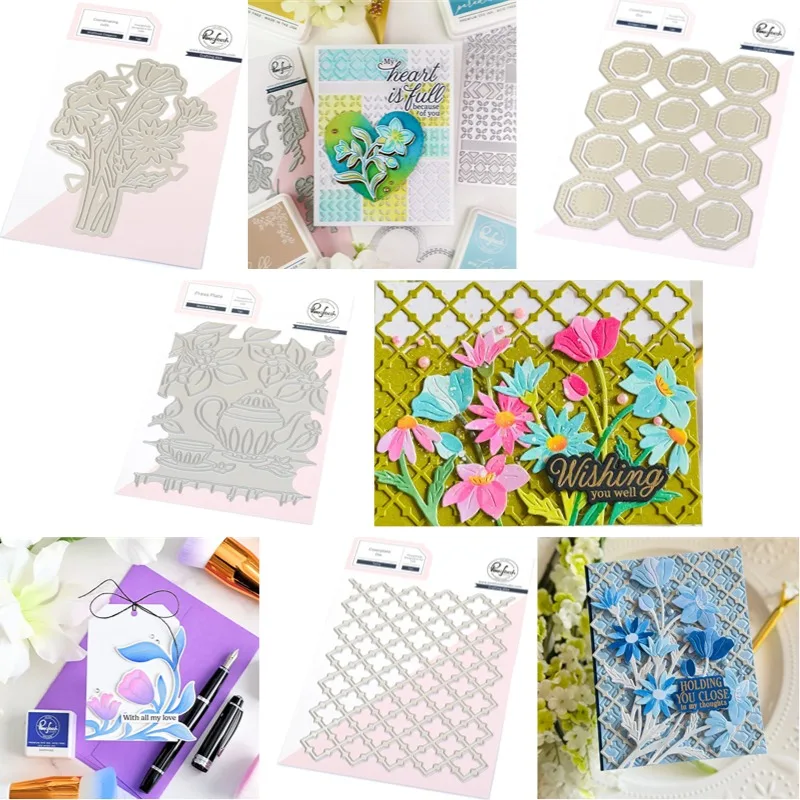 Splendor de ruban, matrices de découpe en métal de noël et pochoir, pochoir de décoration pour journal intime, modèle de gaufrage, carte de vœux DIY