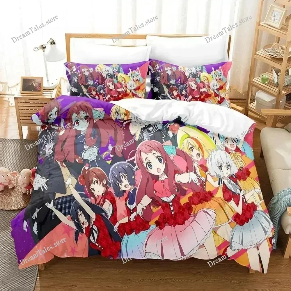 

Zombie Land Saga Bedding Set Single Twin Full Queen King Size Bed Set Adult Kid Bedroom Duvetcover Sets 3D Print Bed Sheet Set36