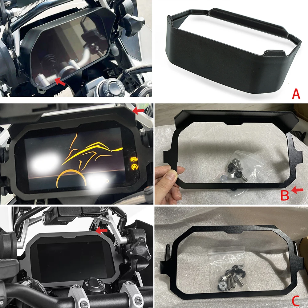 

Motorcycle TFT Anti theft screen protector cover Sun Visor Fit for BMW R1250GS R1200GS LC Adventure GS 1200 1250 R1200 R1250 GS