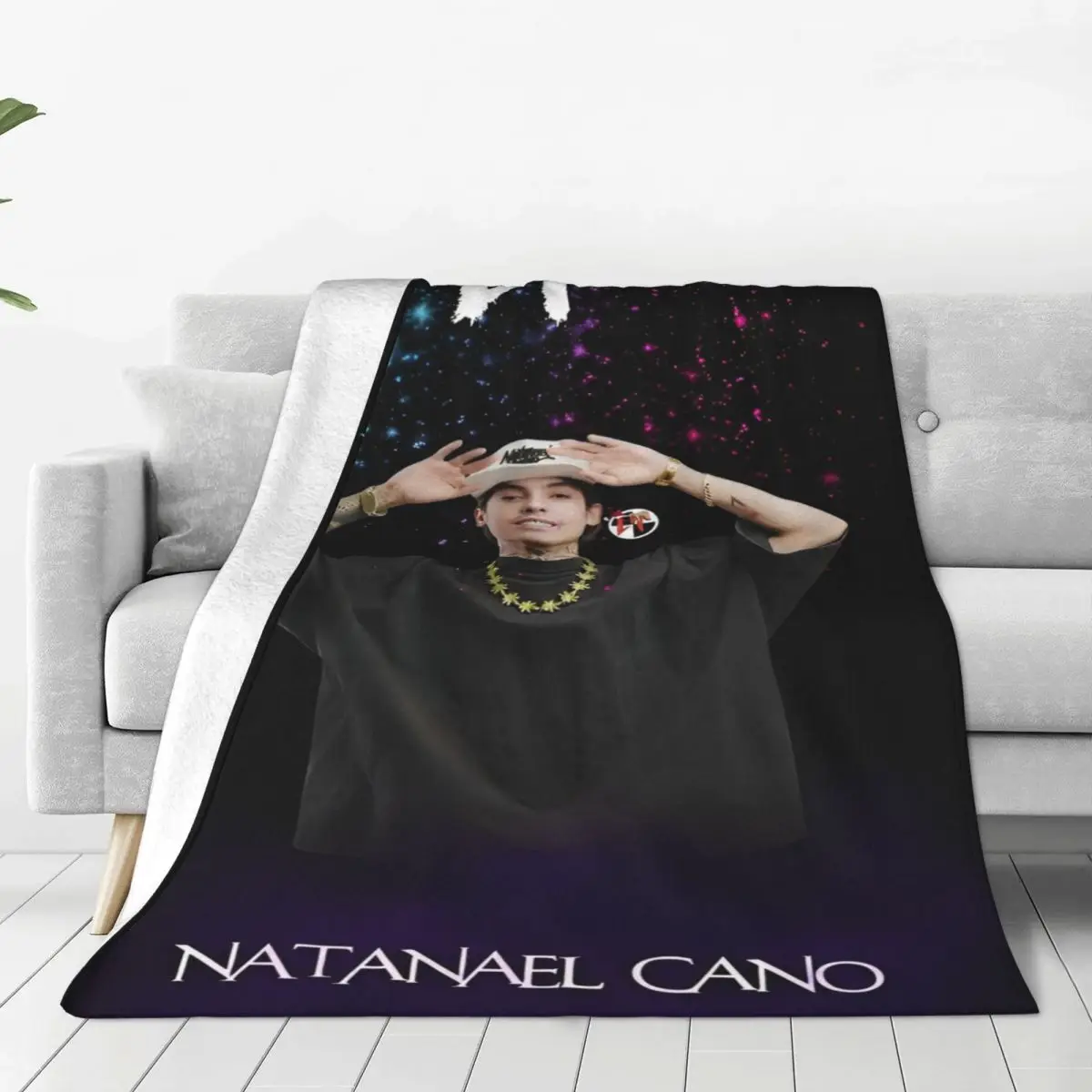 Rapper Natanael Cano Fleece Throw Blanket Nata Montana Blankets for Bed Travel Ultra-Soft Plush Thin Quilt