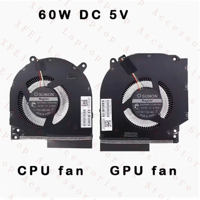 

C New For HP Victus 16-R TPN-C169 60W CPU GPU Fan DC5V N44742-001