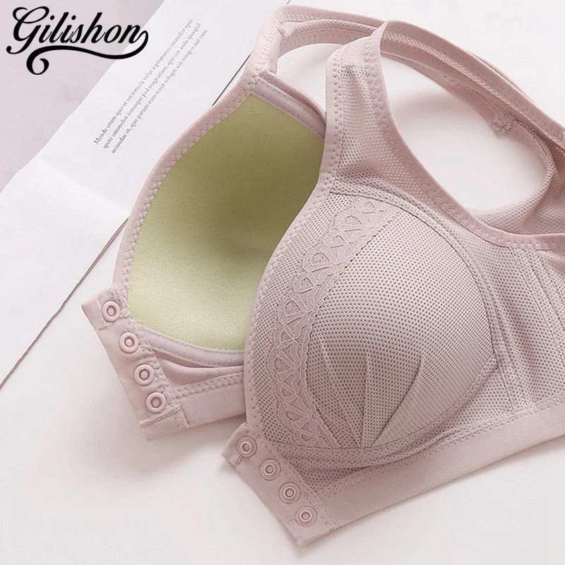 Sutiã de fechamento frontal de algodão macio para mulheres, Lingerie de seção fina, Roupa interior confortável, Sem sutiã de aço, Tank Top Bralette,