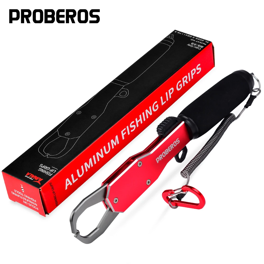 

PROBEROS 6061 Aluminum Lightweight Fishing Gripper Portable Fishing Controller Labor-Saving Fish Lip Clips With Anti-slip Rope