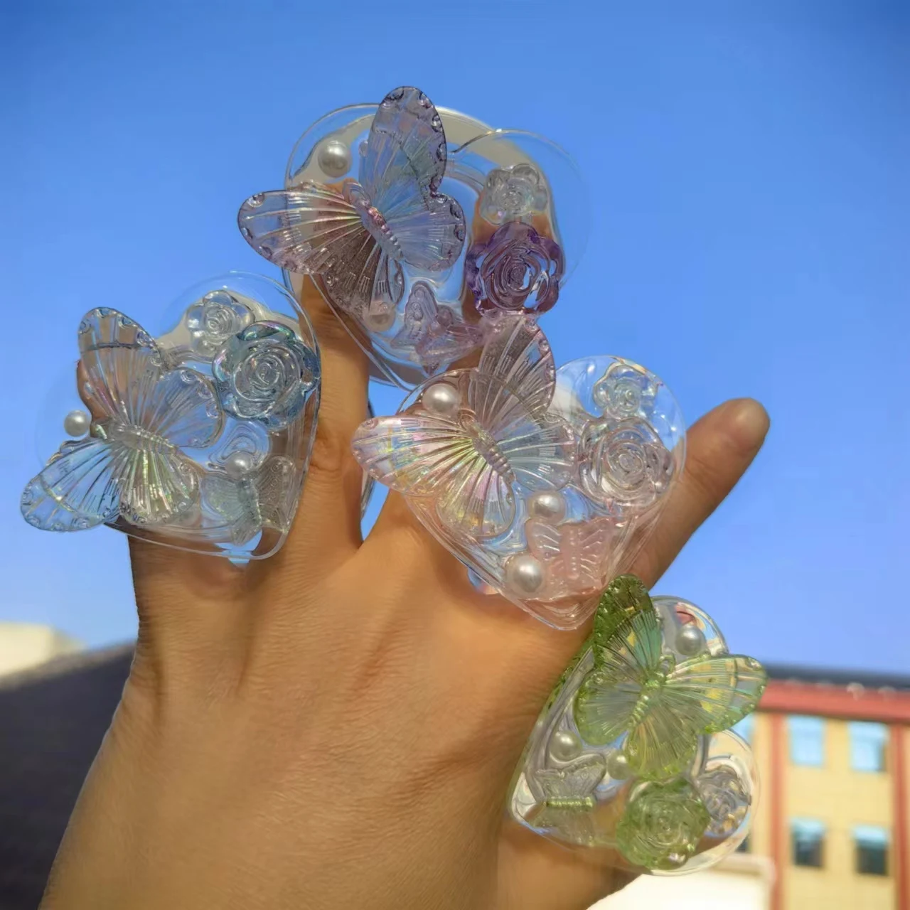 

Держатель в стиле бохо с 3D лазерной розой и бабочкой для Magsafe, магнитный держатель для iPhone, Samsung, универсальная подставка для смартфона, ленивый кронштейн