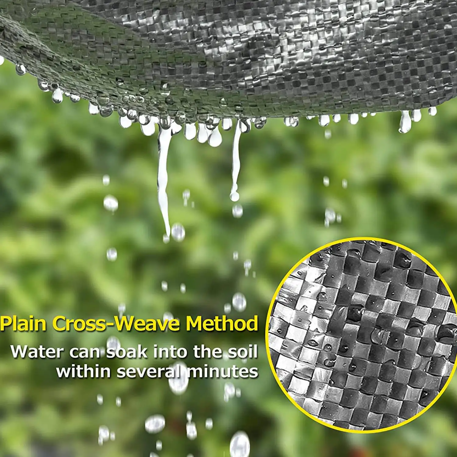 

ABLN-Garden Weed Barrier Ландшафтная ткань, сверхмощный садовый коврик для сорняков, ткань премиум-класса для контроля сорняков для клумбы