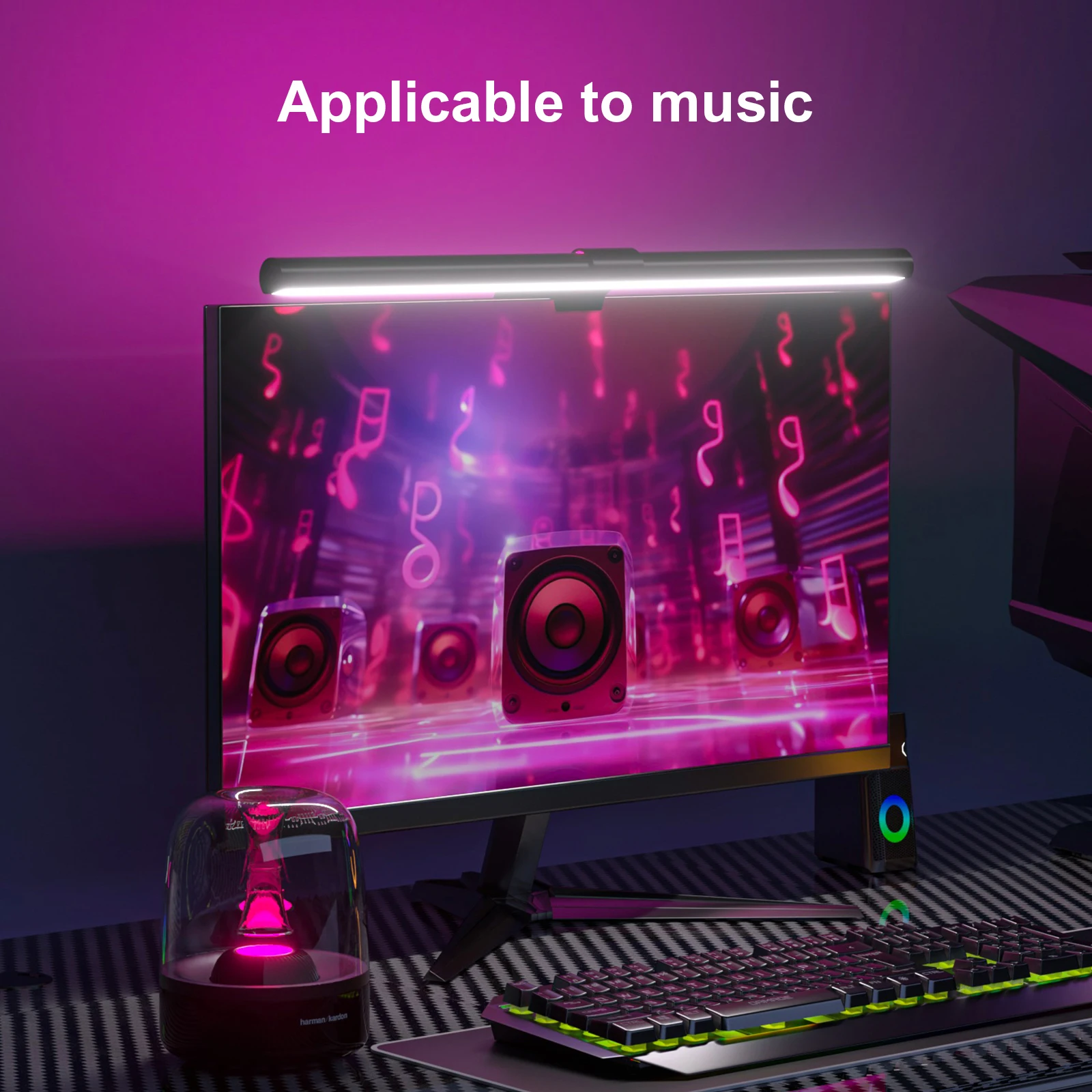 40CM LED Desk Lamp Monitor PC Light Bar Eye-Care Stepless Dimming Light Table Lamp Computer Monitor Screen Lighting Working Game