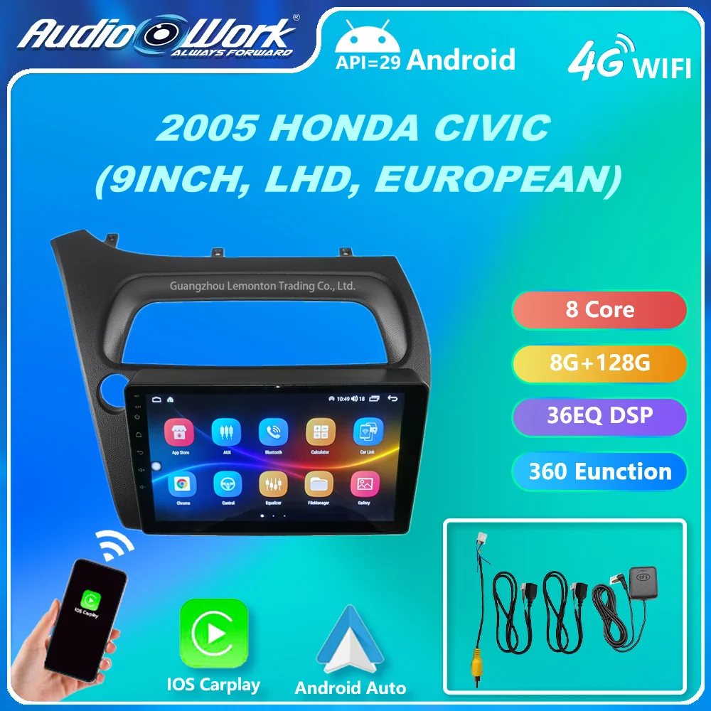 

Магнитола на Android для Honda Civic Hatchback 2006-2011, автомобильный видеомультимедийный плеер с навигацией, 2 Din, стерео, DVD, головное устройство