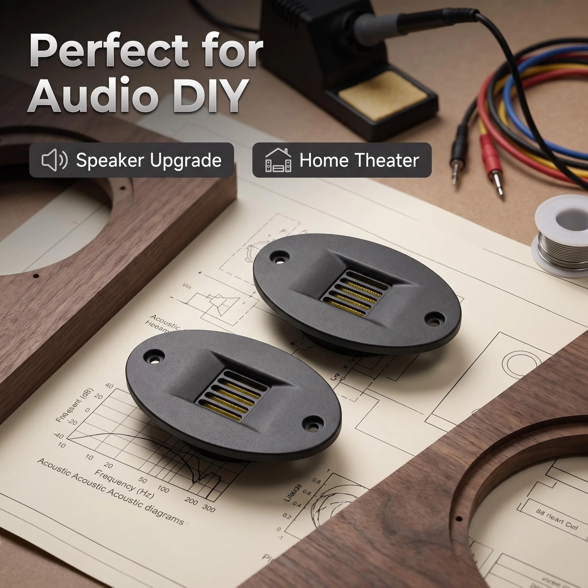 2pcs 4/8 Ohm Ribbon Tweeter Pneumatic Tweeter Audiophile Super Tweeter Aluminum Ribbon Speaker Ribbon Tweeter Speaker