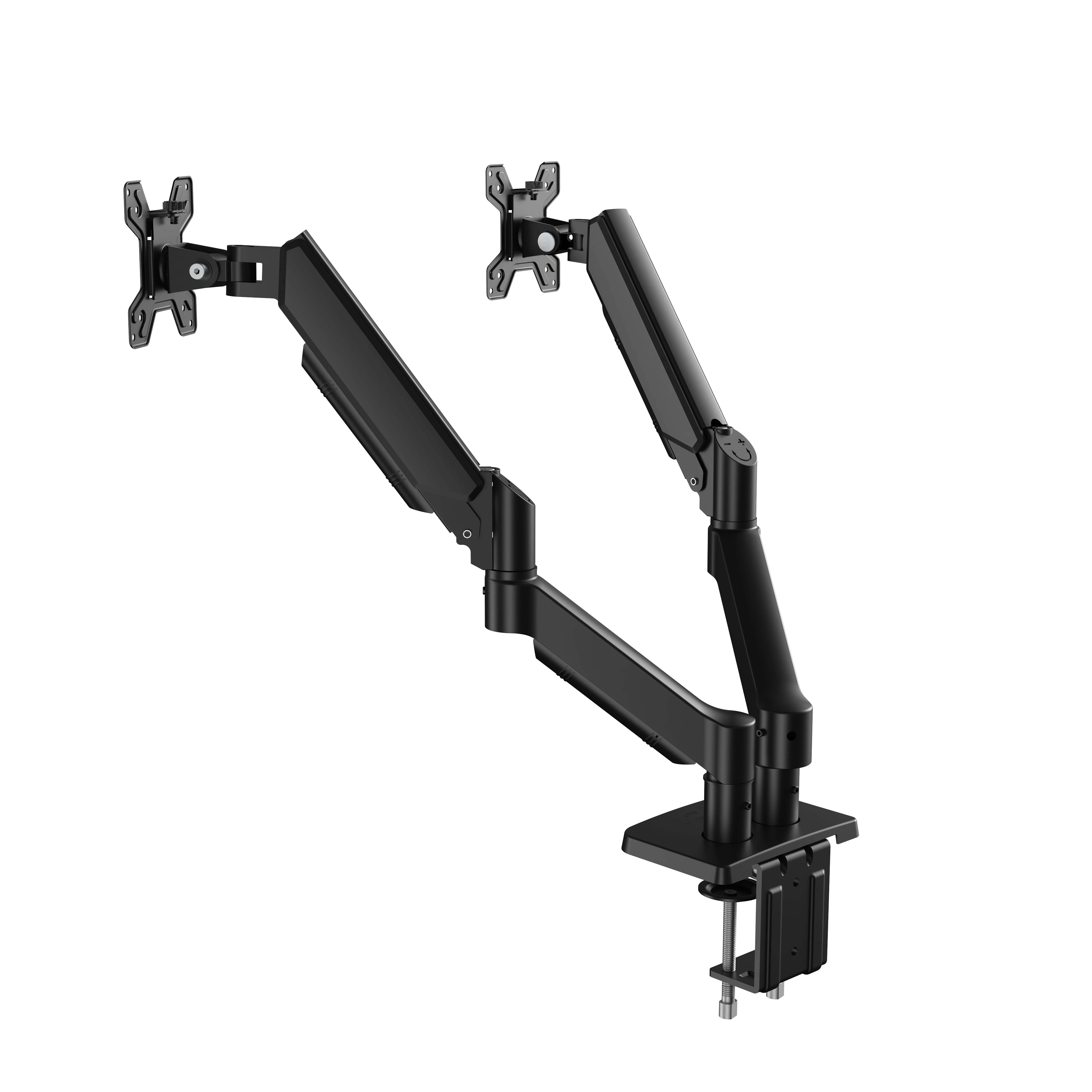 Dual-Monitor-Halterung für 13″–32″ Bildschirme, verstellbarer Dual-Monitor-Ständer, mit 180°-Drehung ° Schwenkbar, Neigbar, 360° ° Rotation für das Home Office