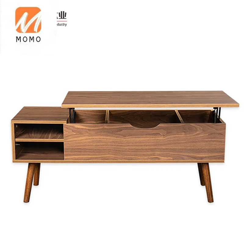 Living Room Multi-function Modern Folding Coffee Table Wooden Tea Table Lift Coffee Table