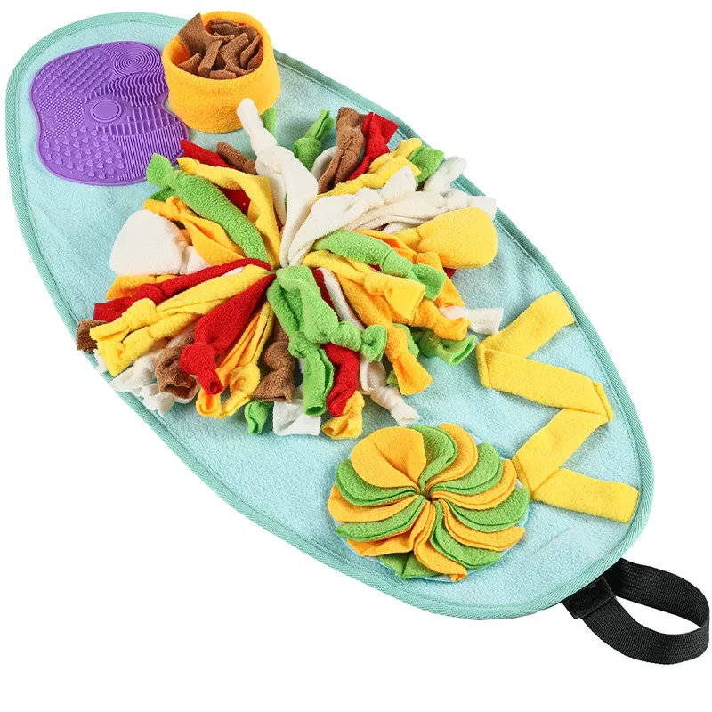 Spaghetti Toy Sniff Pad Puzzle Hide Food Play Interactive Game Decompress Sniff Pad Supports Active Biting and Play