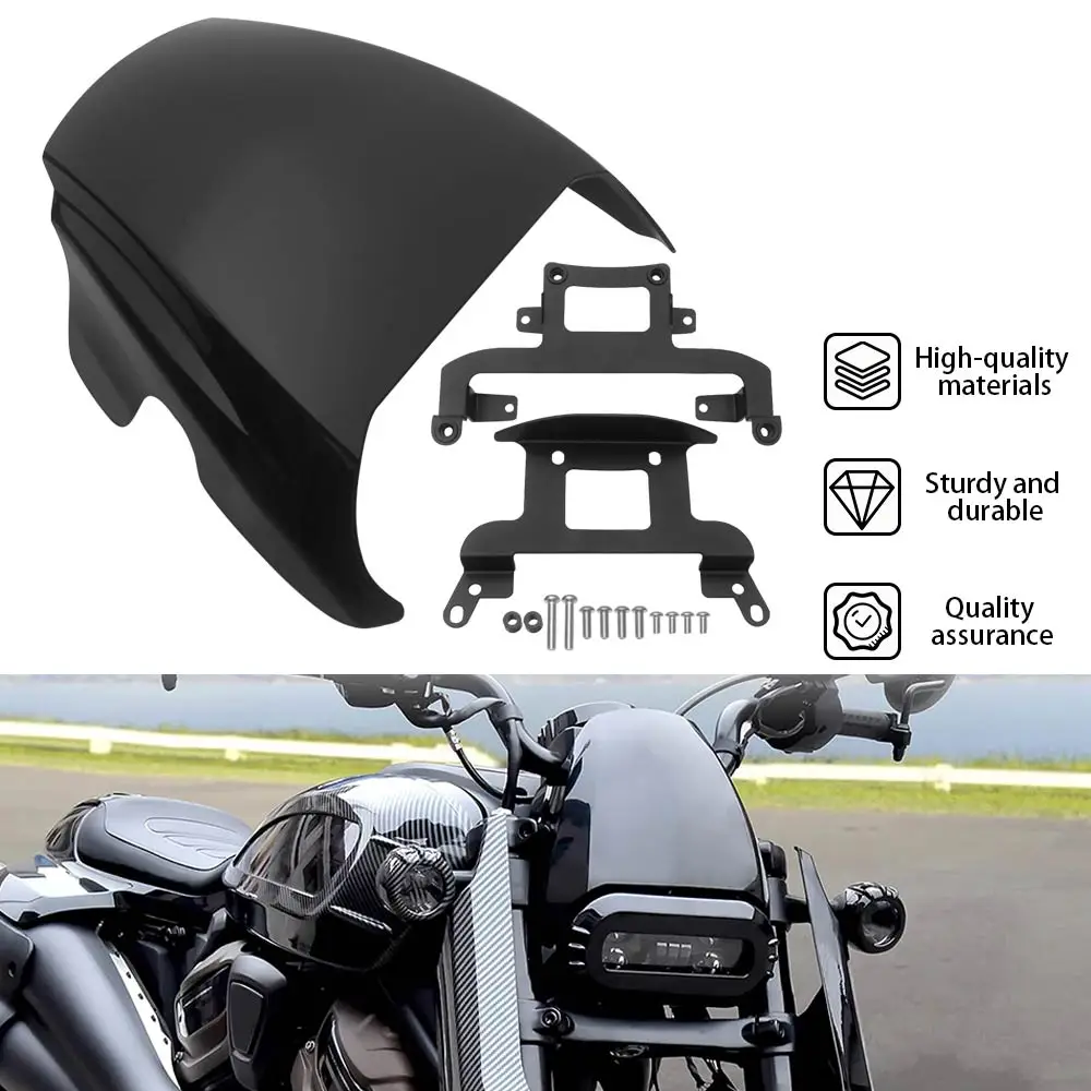 

1 Pcs High Quality Motorcycle Fairing Cover With Installation Bolts Bracket For Harley Sportster S Rh1250S 2021-2026 Gloss Black