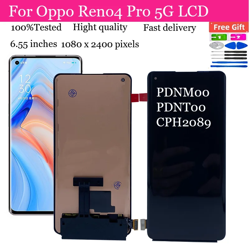 Original For Oppo Reno4 Pro 5g LCD Display Screen Touch Panel Digitizer For Reno 4 Pro 5G LCD Displa