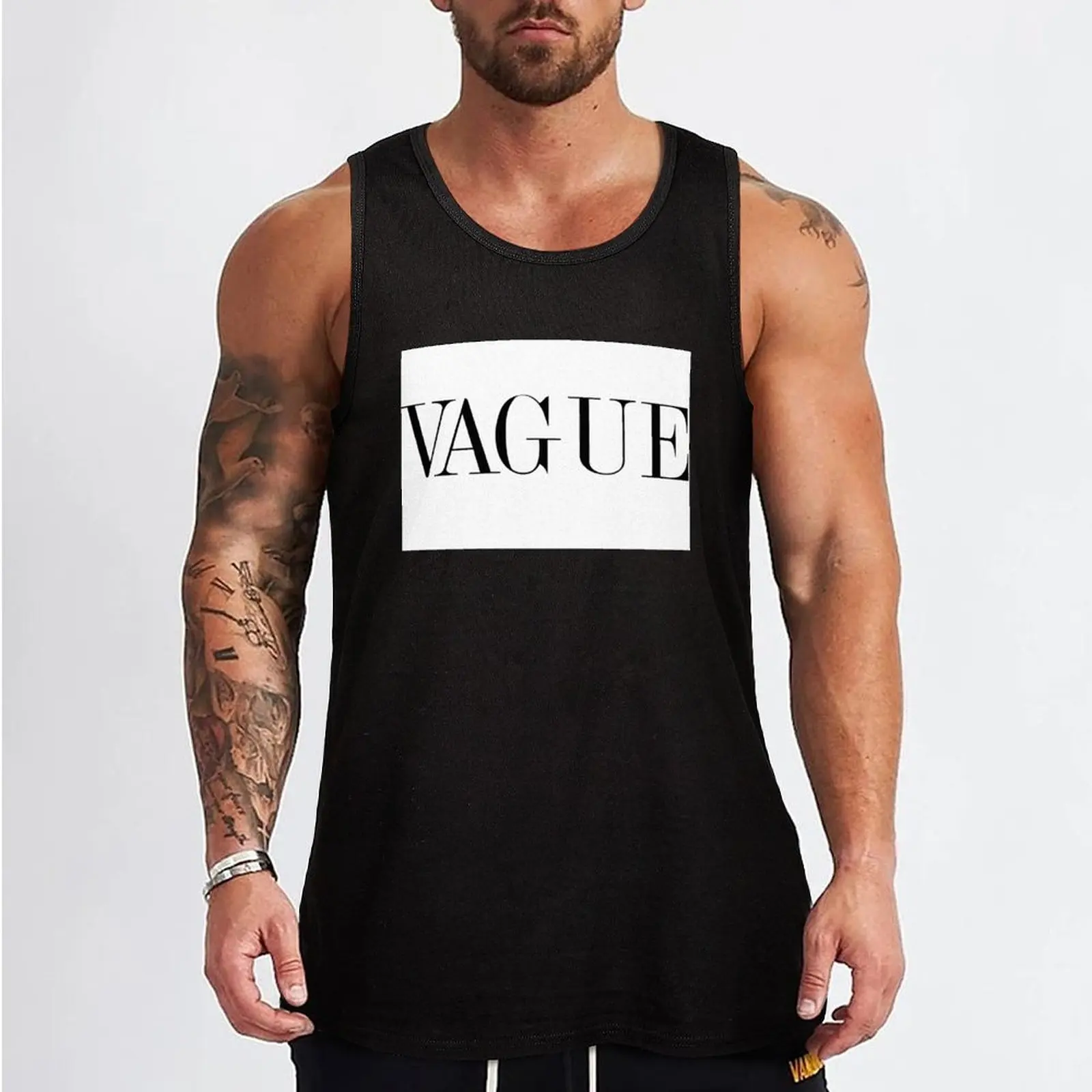 VAGUE Tank Top gym training accessories man sexy?costume Men's gym sports vest