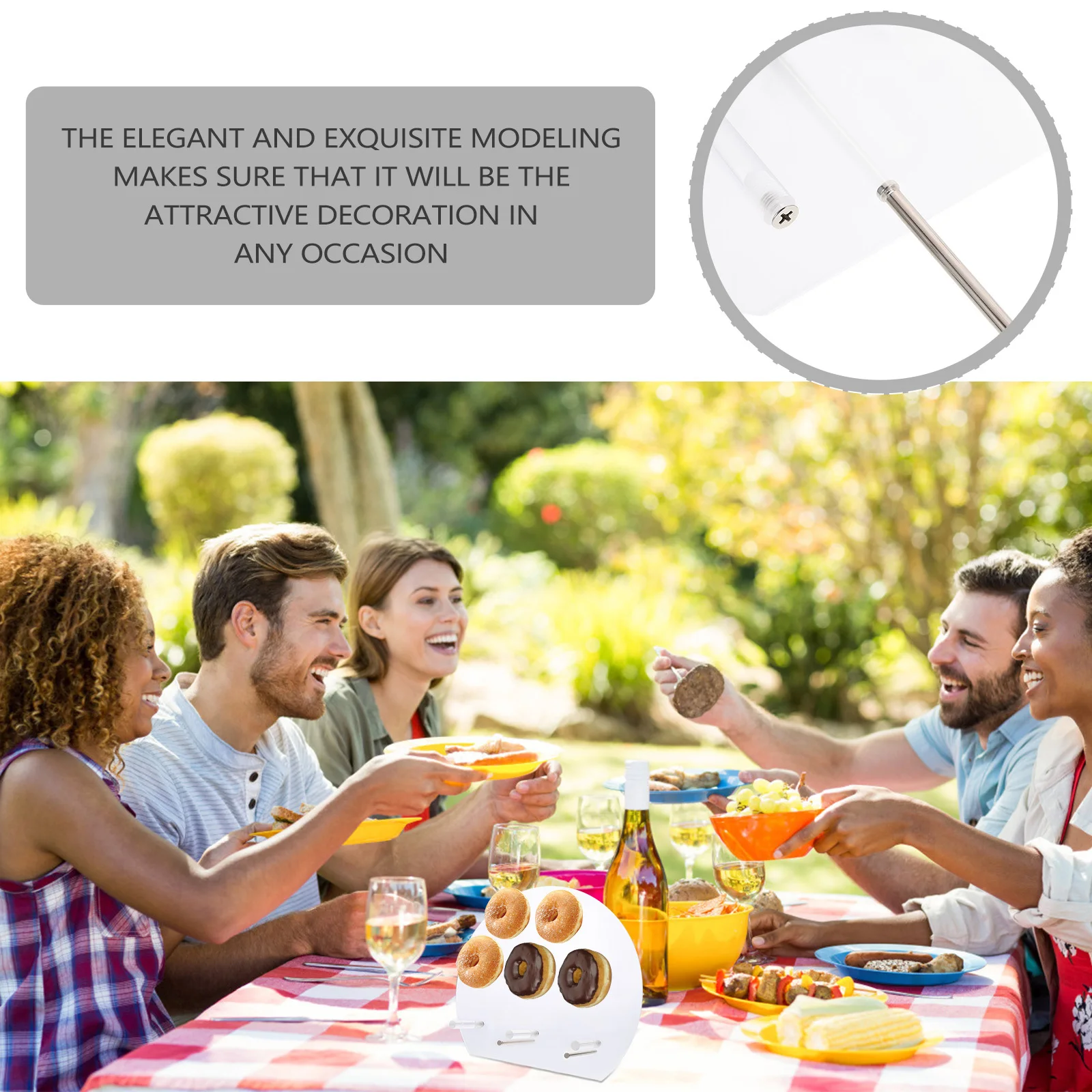 

1 комплект, элегантная вечерние подставка для десерта, стойка для демонстрации пончиков, вертикальный держатель для свадьбы, дня рождения, крещения, банкета