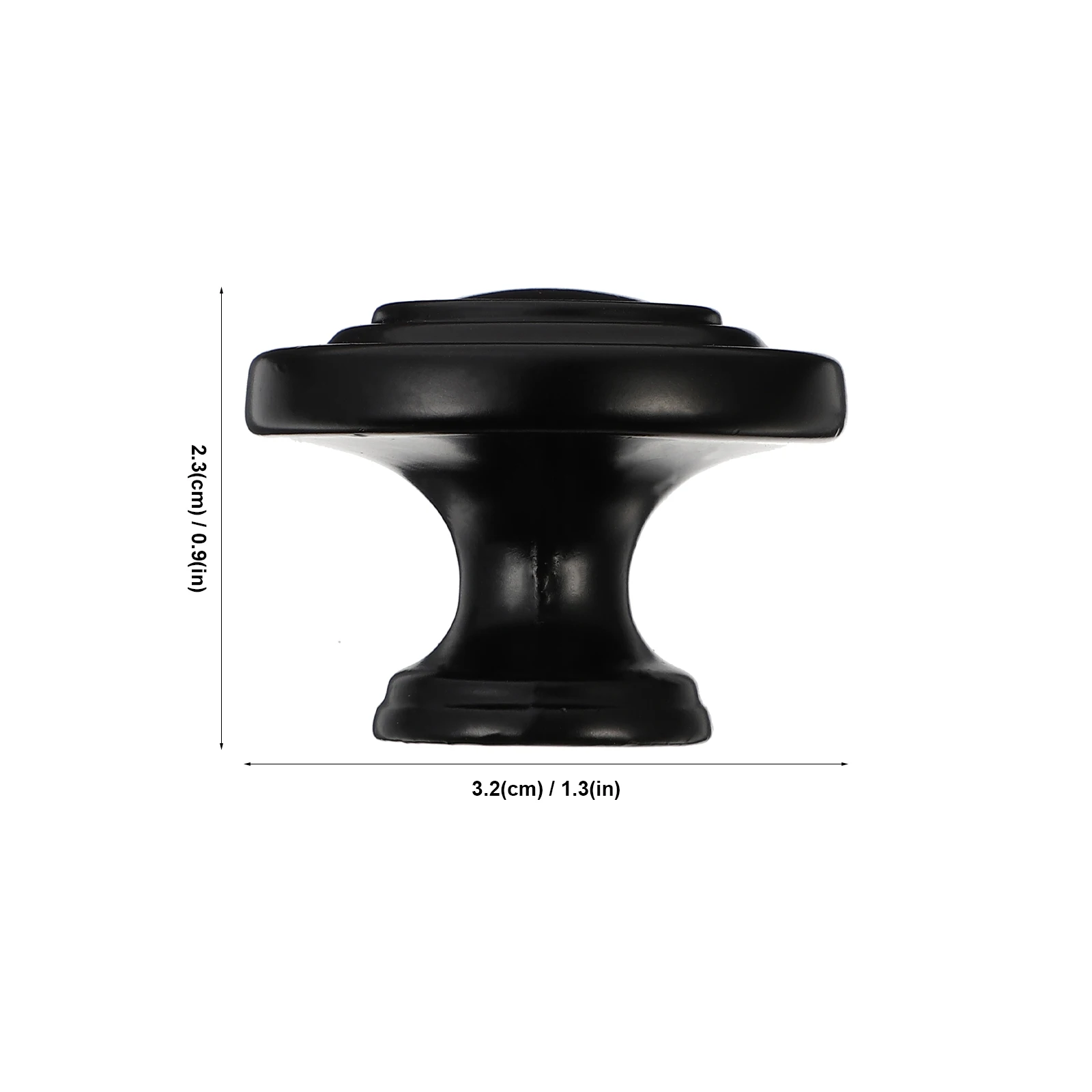 

12 Pcs Drawer Handles Black Round Cabinet Door Pulls Cupboard Zinc Alloy Multi-functional Dresser Knobs