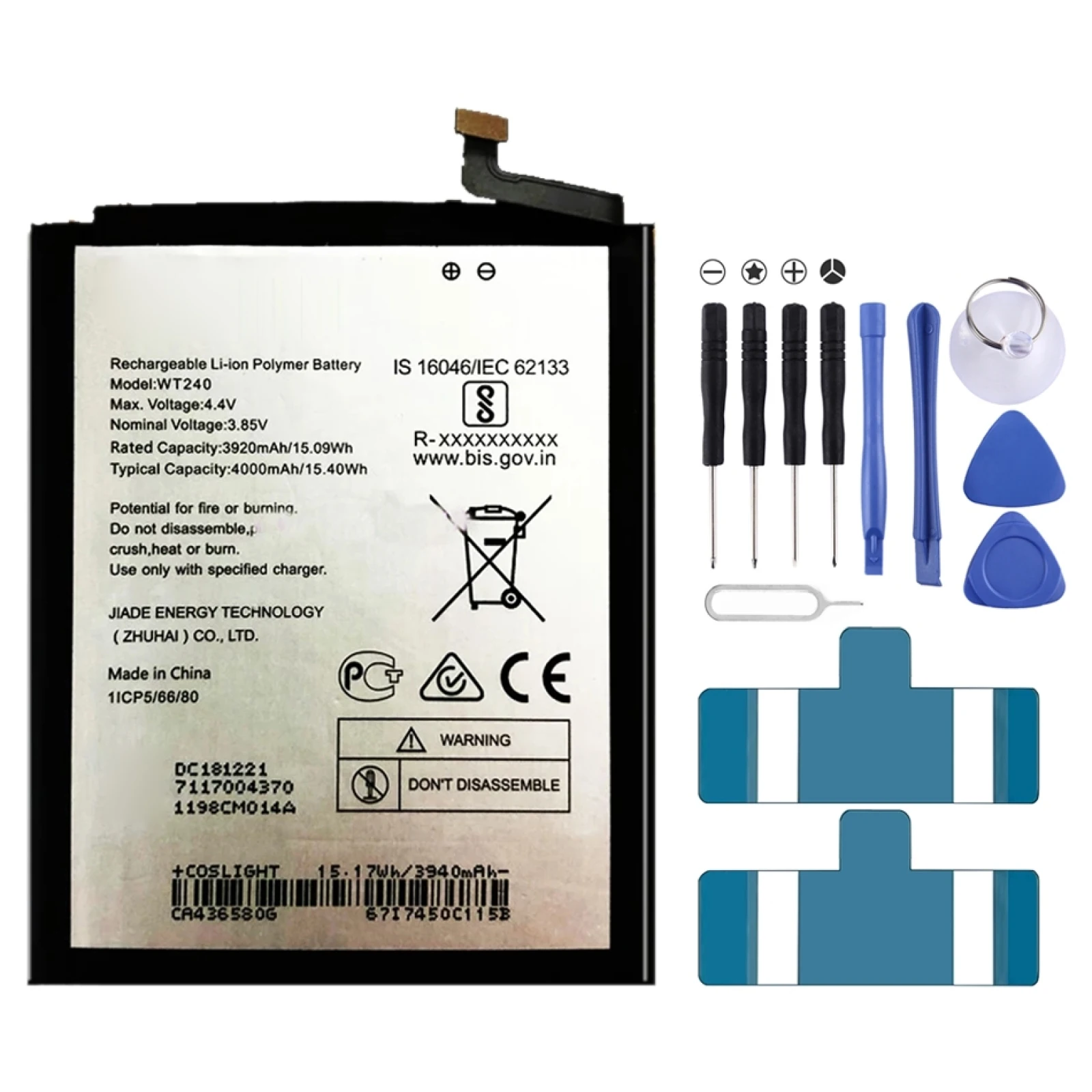 

WT240 4000mAh Li-Polymer Battery Replacement for Nokia 3.2 / 2.3 / 3V / C5 Endi