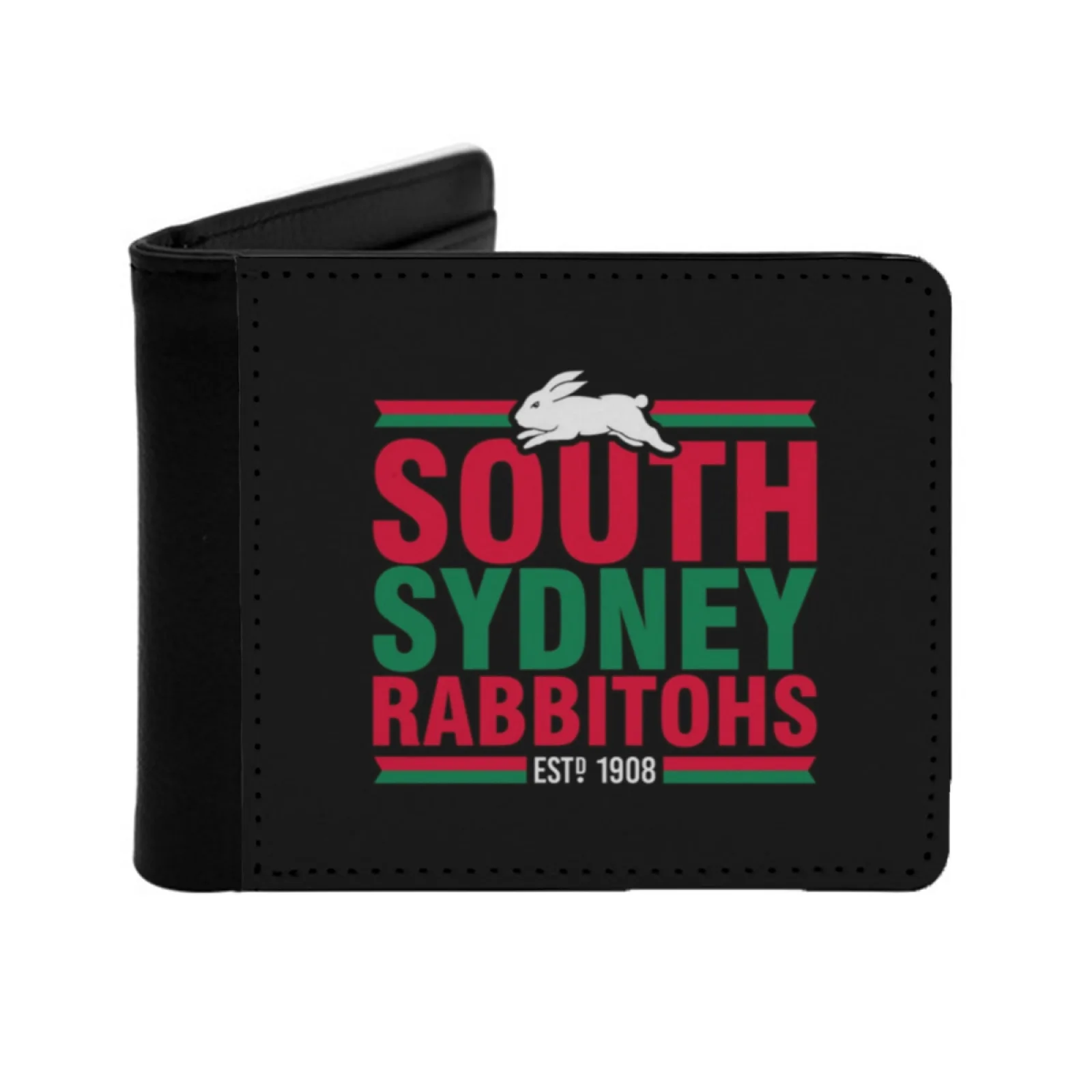 South Sydney Rabbitohs New Men's Wallet Short Fashion Pu Leather Wallet Multi Card Wallet Rabbitohs Rugby Redfern Nrl Souths