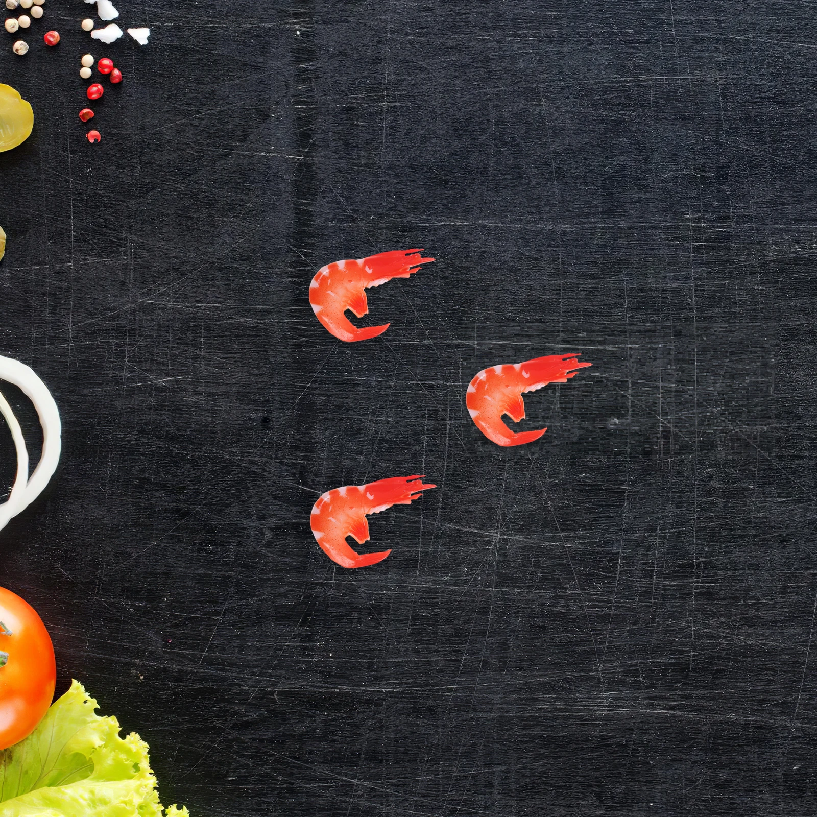 

5pcs decorative Artificial For Home Restaurant Decor Educational For Kids Pvc Fake Food Props Shrimp Ornament Food Photo Prop